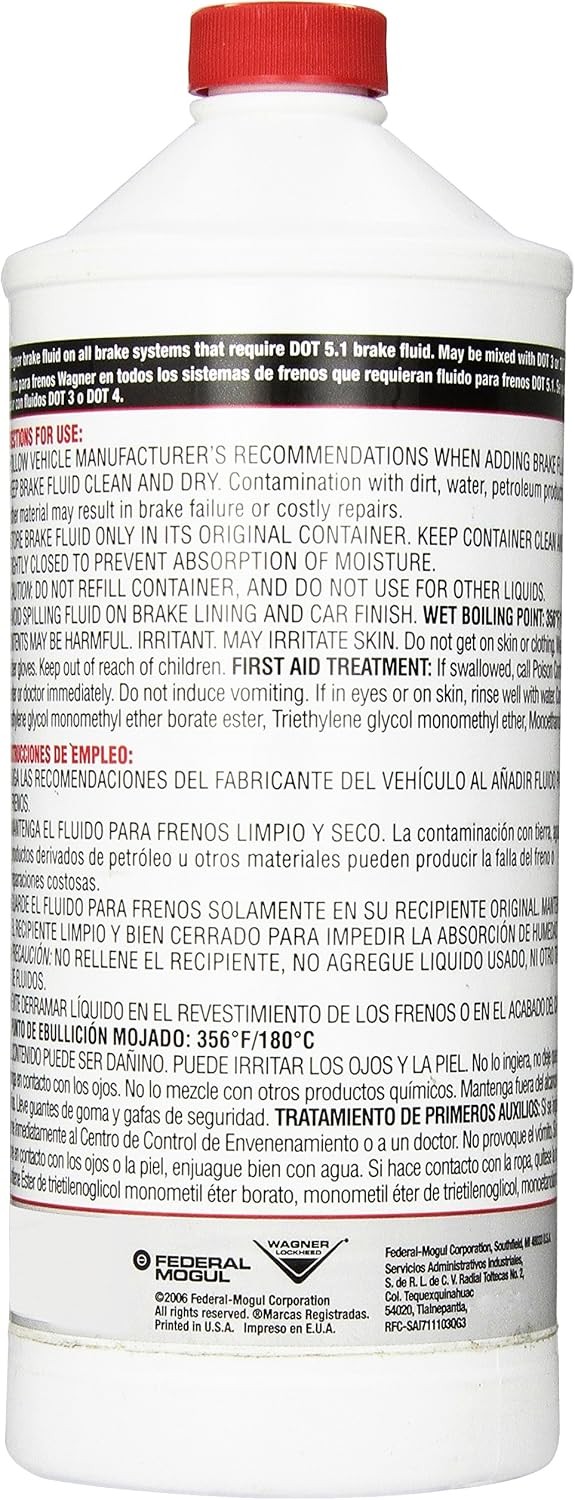 Wagner Dot 5.1 SEVEREDUTY Brake Fluid, 32 oz; 946 ml