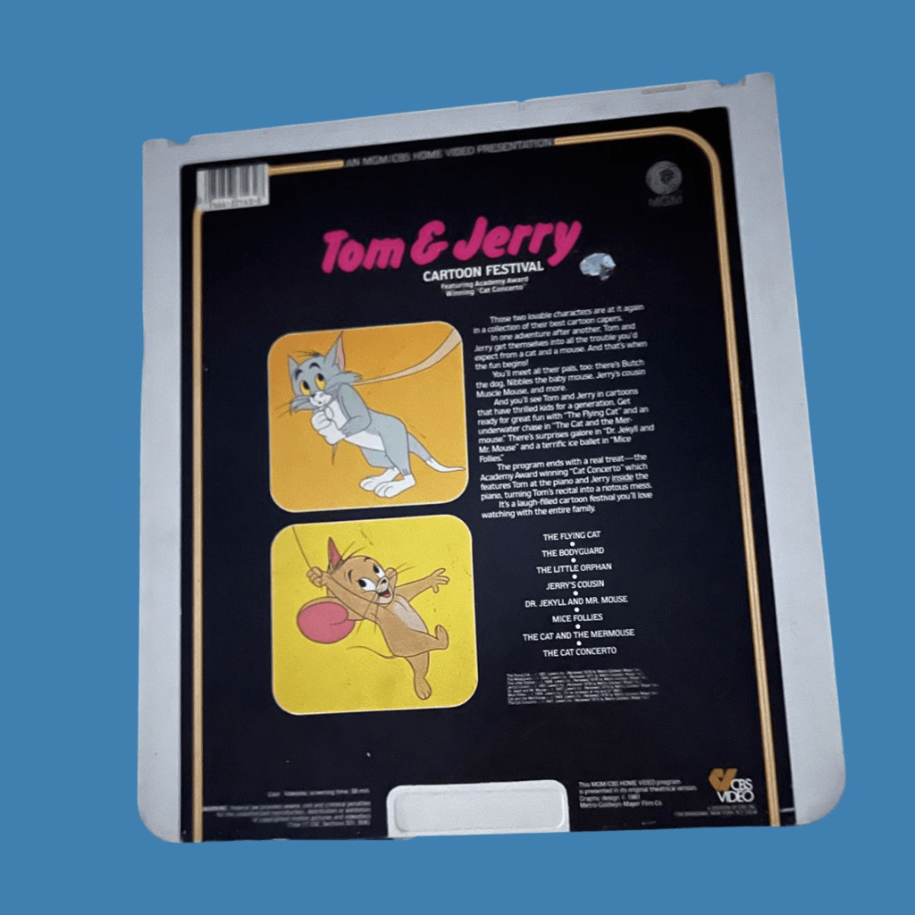Vintage MGM 1981 Tom & Jerry Cartoon Festival CED Video Disc