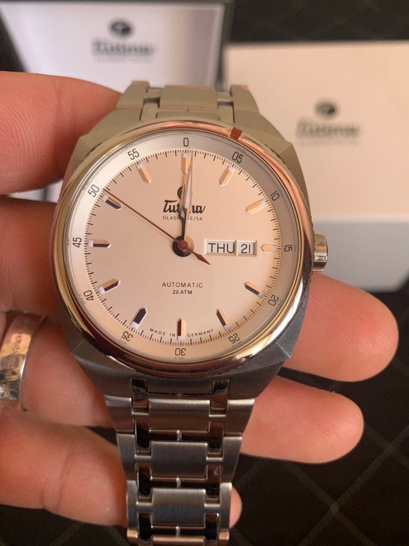 Tutima Saxon One 6120-02 Automatic Mens Watch Stainless Steel Boxed
