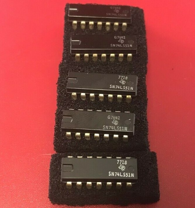 TI SN74LS51N IC 2-IN AND-OR-INV GATE 14-DIP (5PCS)