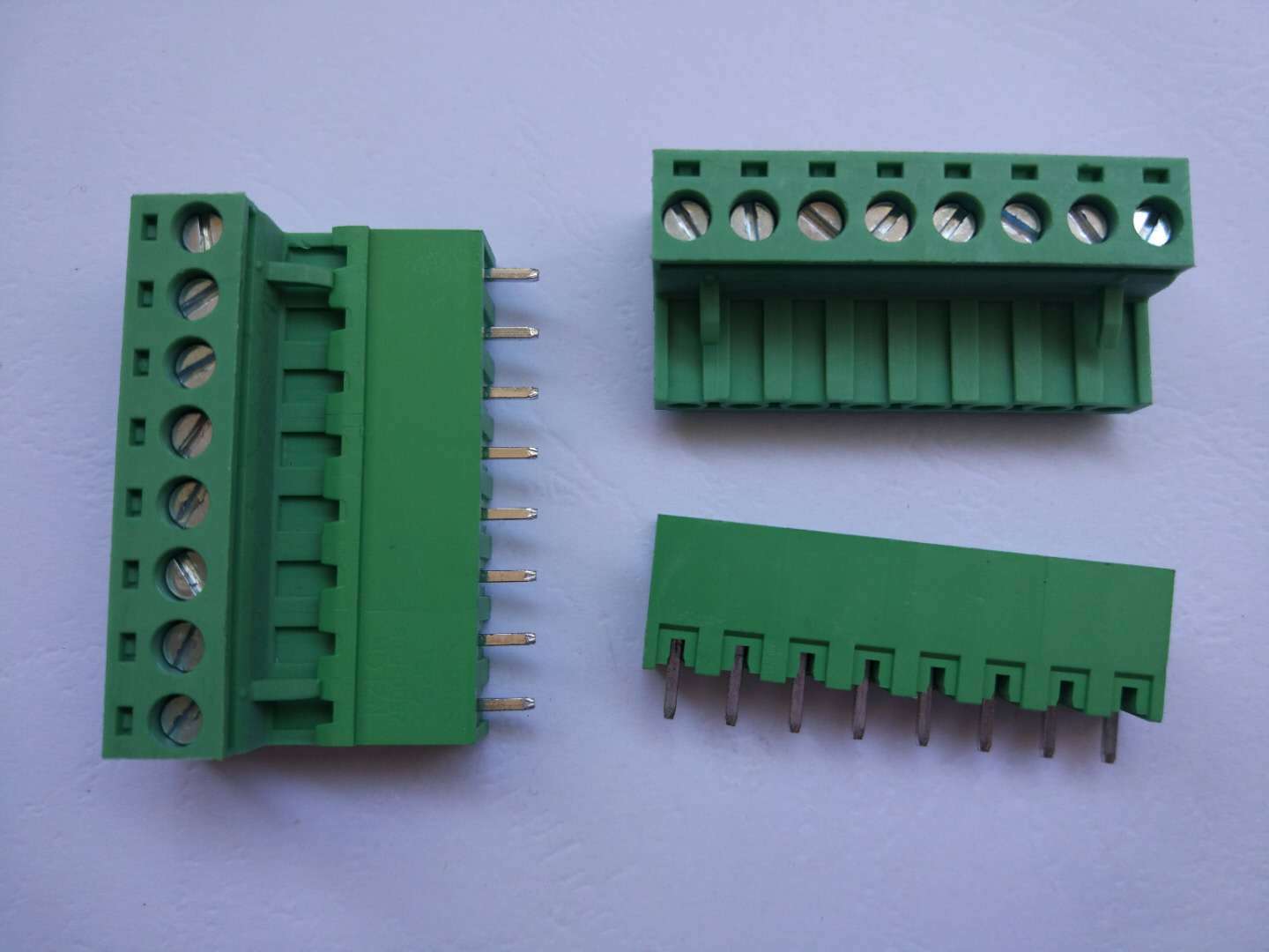 100 pcs 8 pin/way 5.08mm Screw Terminal Block Connector Green Plugable Type New
