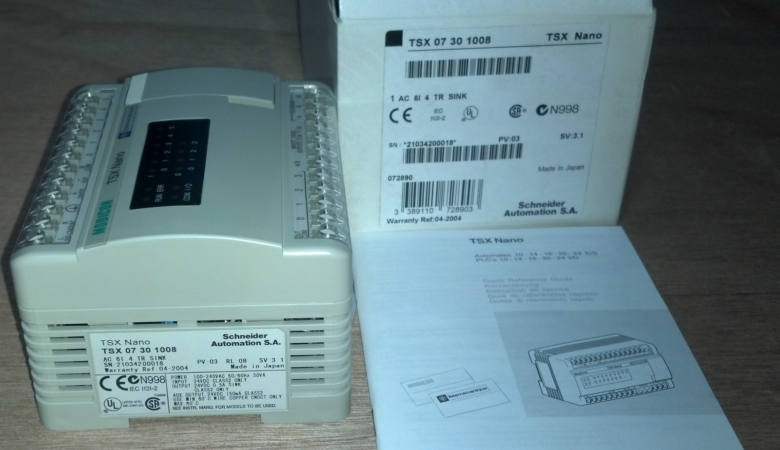 TSX07301008 Schneider Automation S.A TSX-07-30-1008 / New in Original Packing