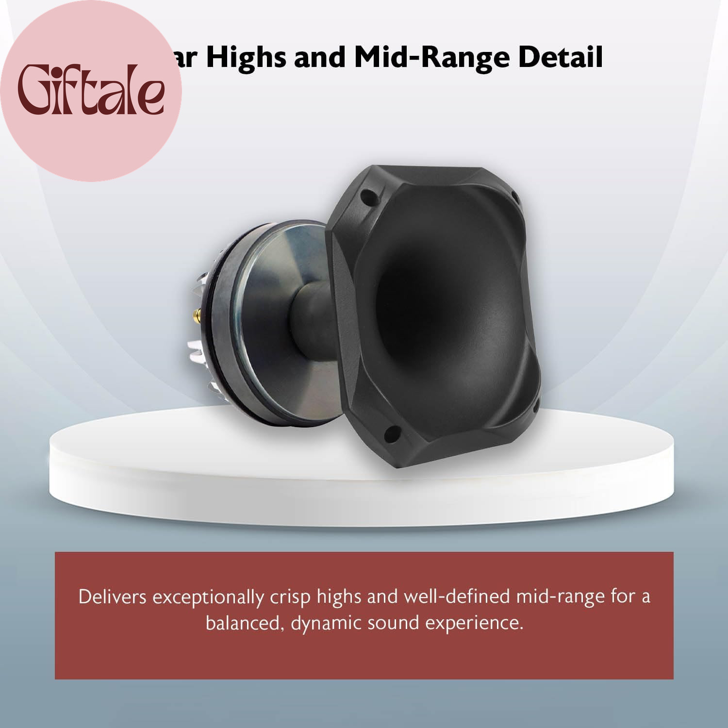 HT101 Titanium Compression Tweeter, 1.75″ Voice Coil, 300W, 8 Ohms, ABS Horn, Hi