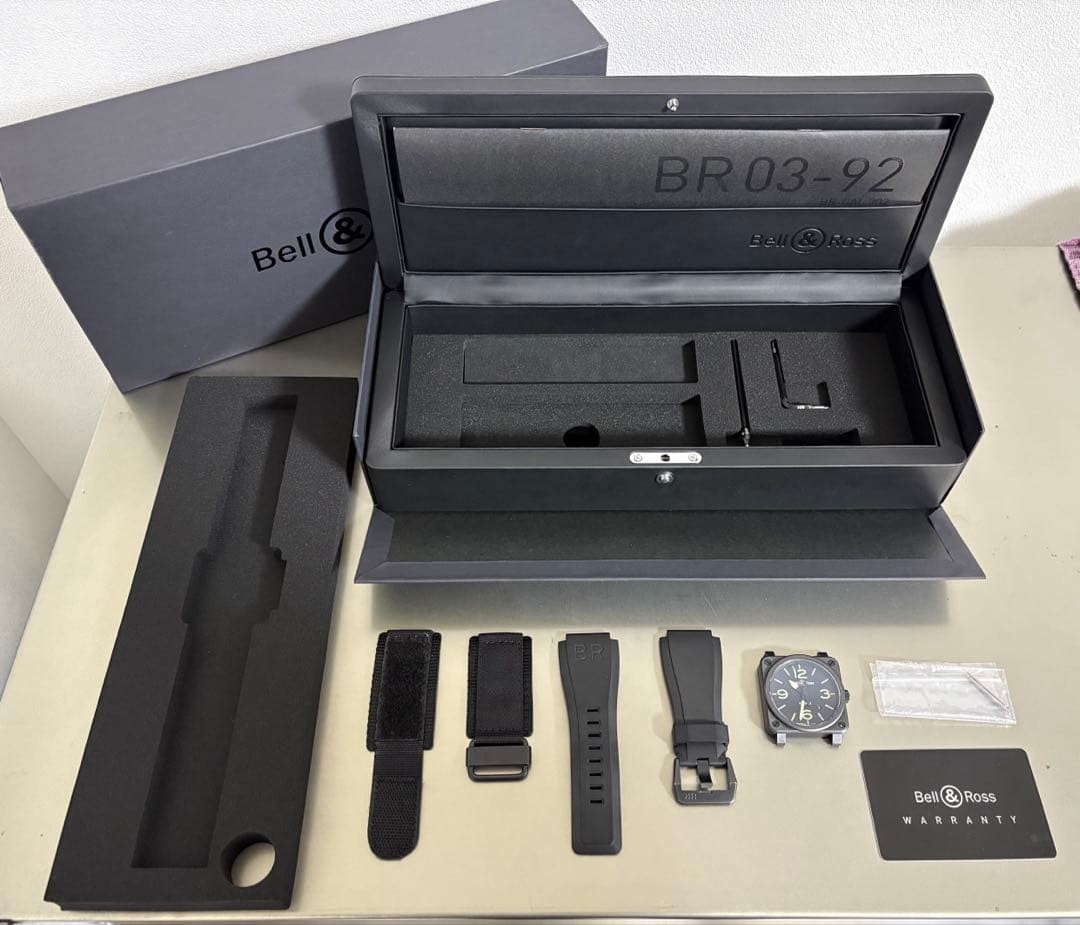 Bell & Ross BR03-92 Nightlum Automatic Watch Black Ceramic Dial Green Lume Date