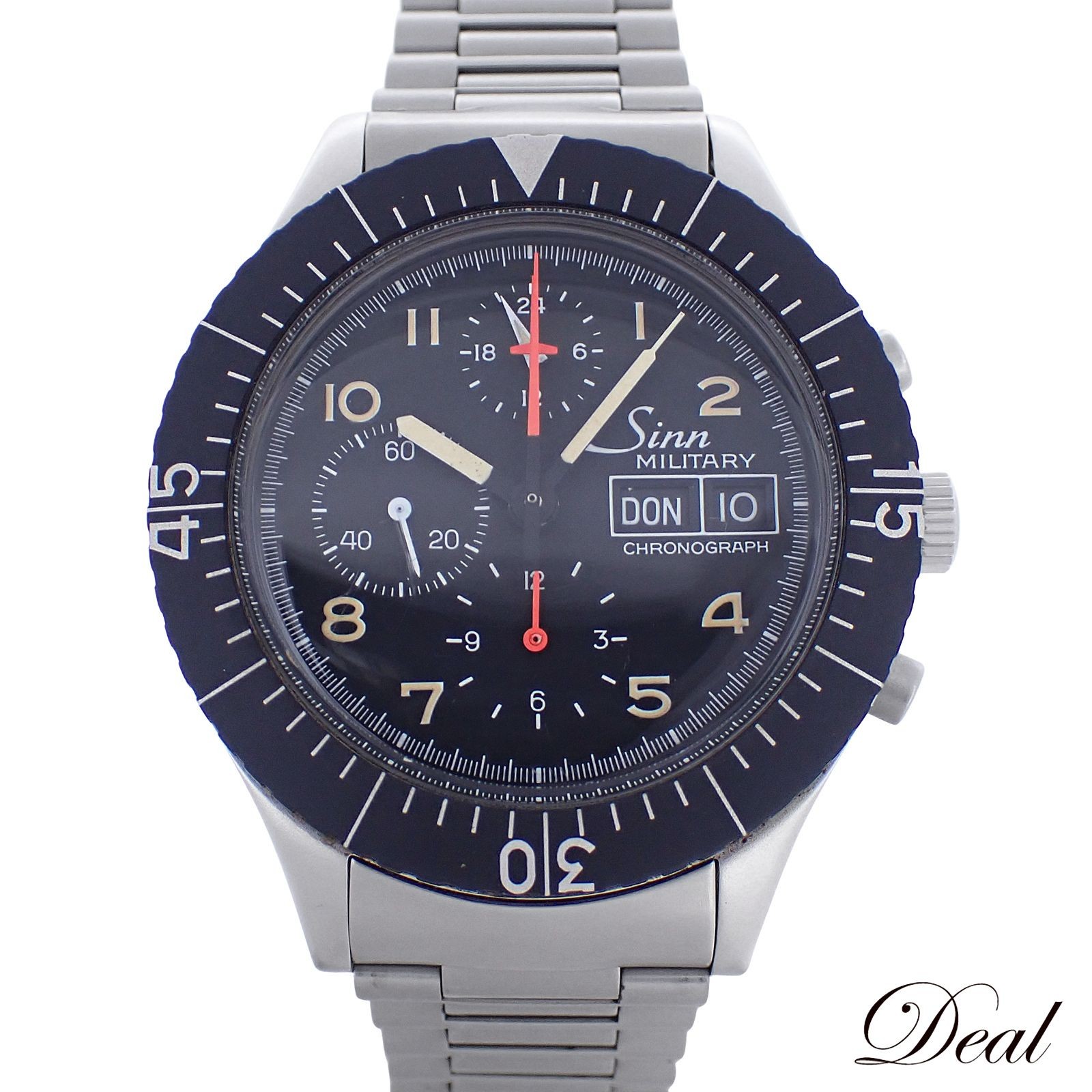 Sinn Watch Military Chronograph Lemania 5100 156.B Automatic Black Dial Men’s