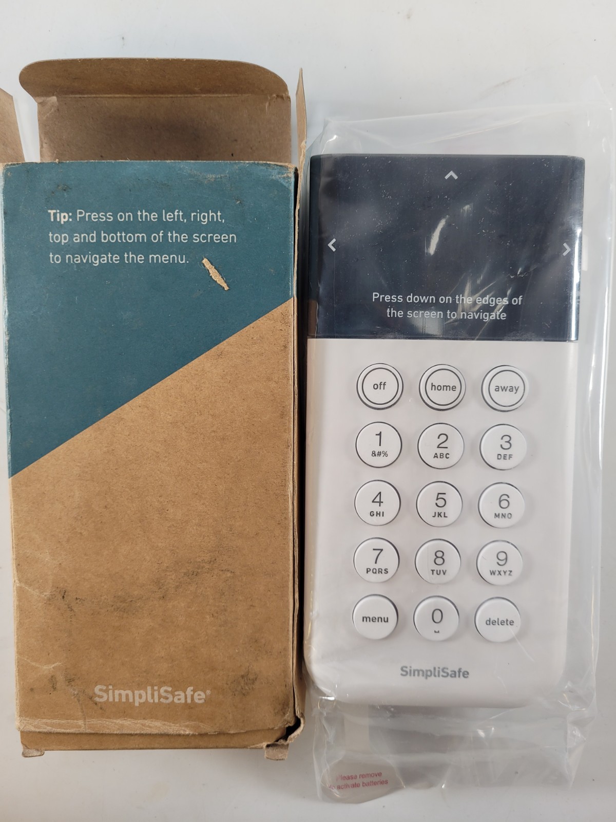 SimpliSafe Gen 3 Wireless Keypad White Home Security System Alarm KP3W