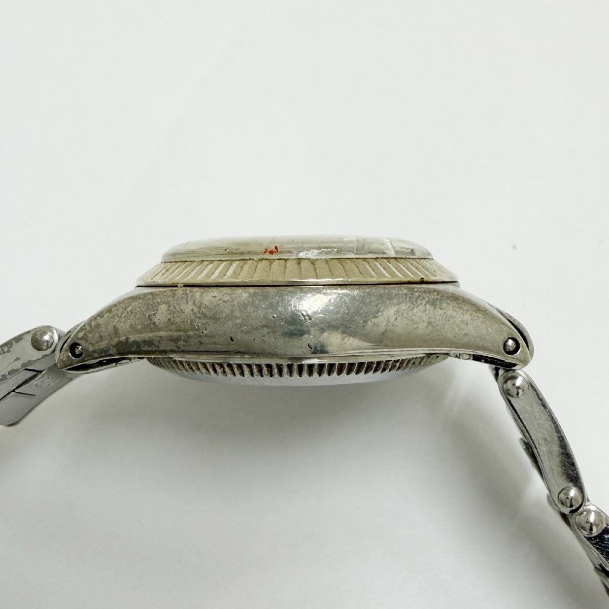 ROLEX 6619 Oyster Perpetual 1963 Automatic White Gold SS Silver