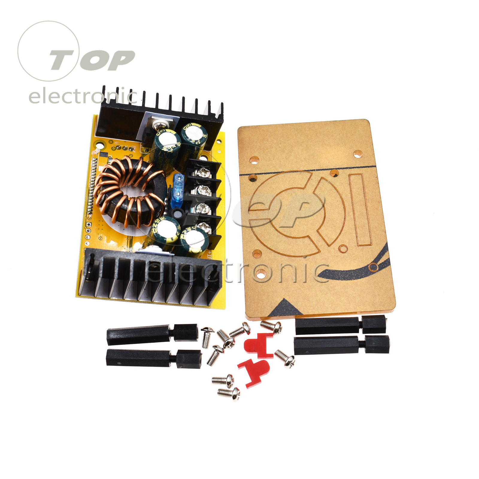 10A DC-DC Adjustable LCD Dual Display CC CV Step UP Power Supply Module + Case