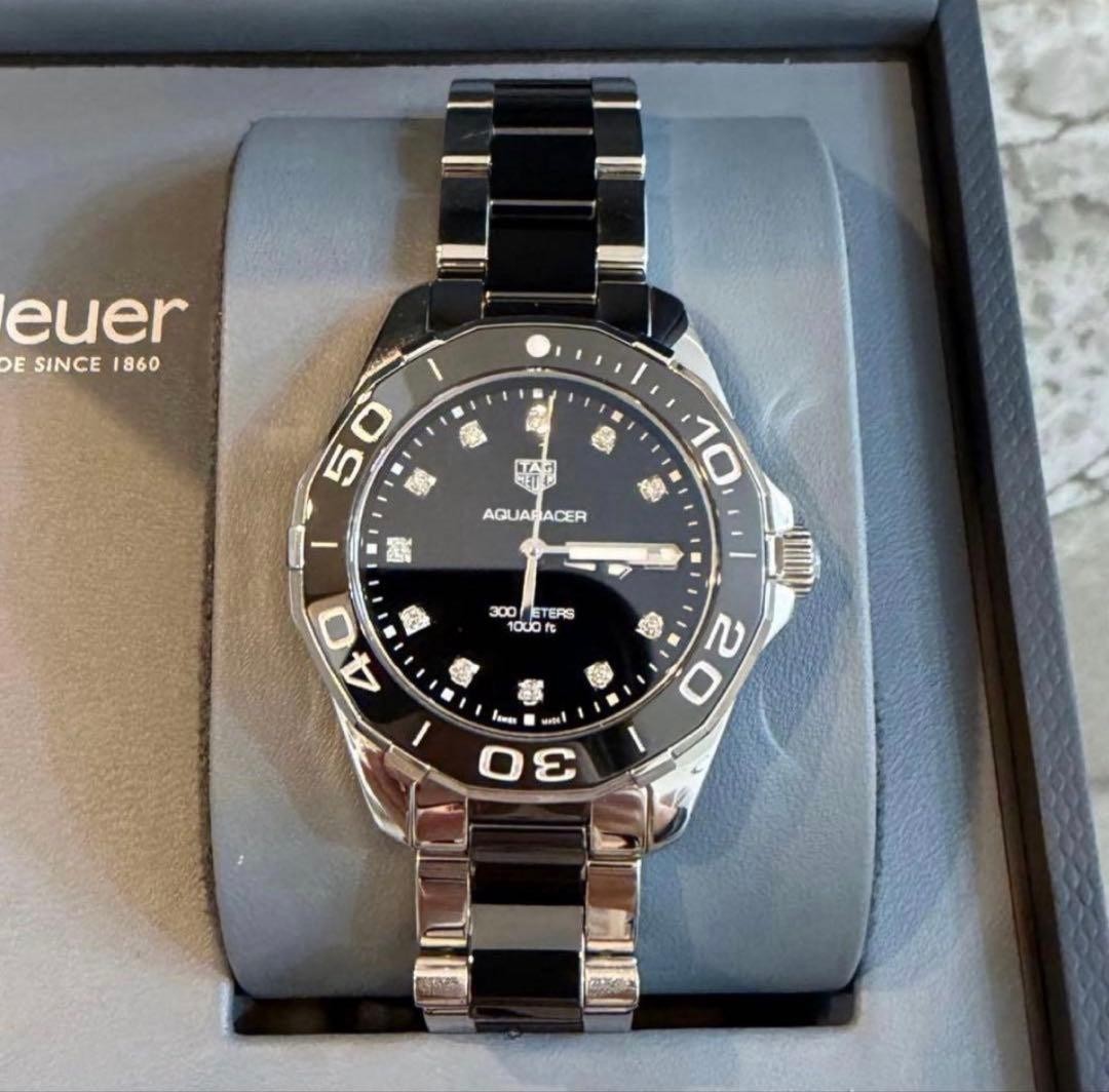 TAG Heuer Aquaracer Quartz Diamond Black Round Dial WAY131C.BA0913 Accessary