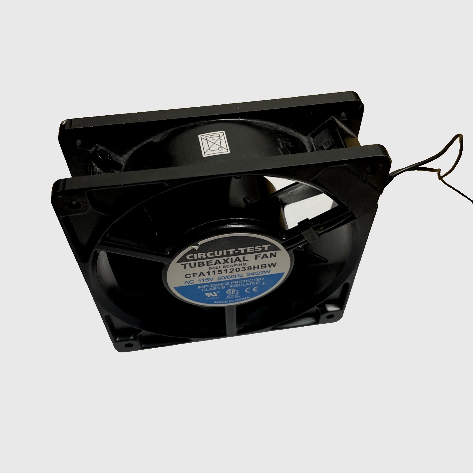 Circuit-Test 120V AC Tubeaxial Fan – 24W | Ball Bearing, Impedance Protected, Cl