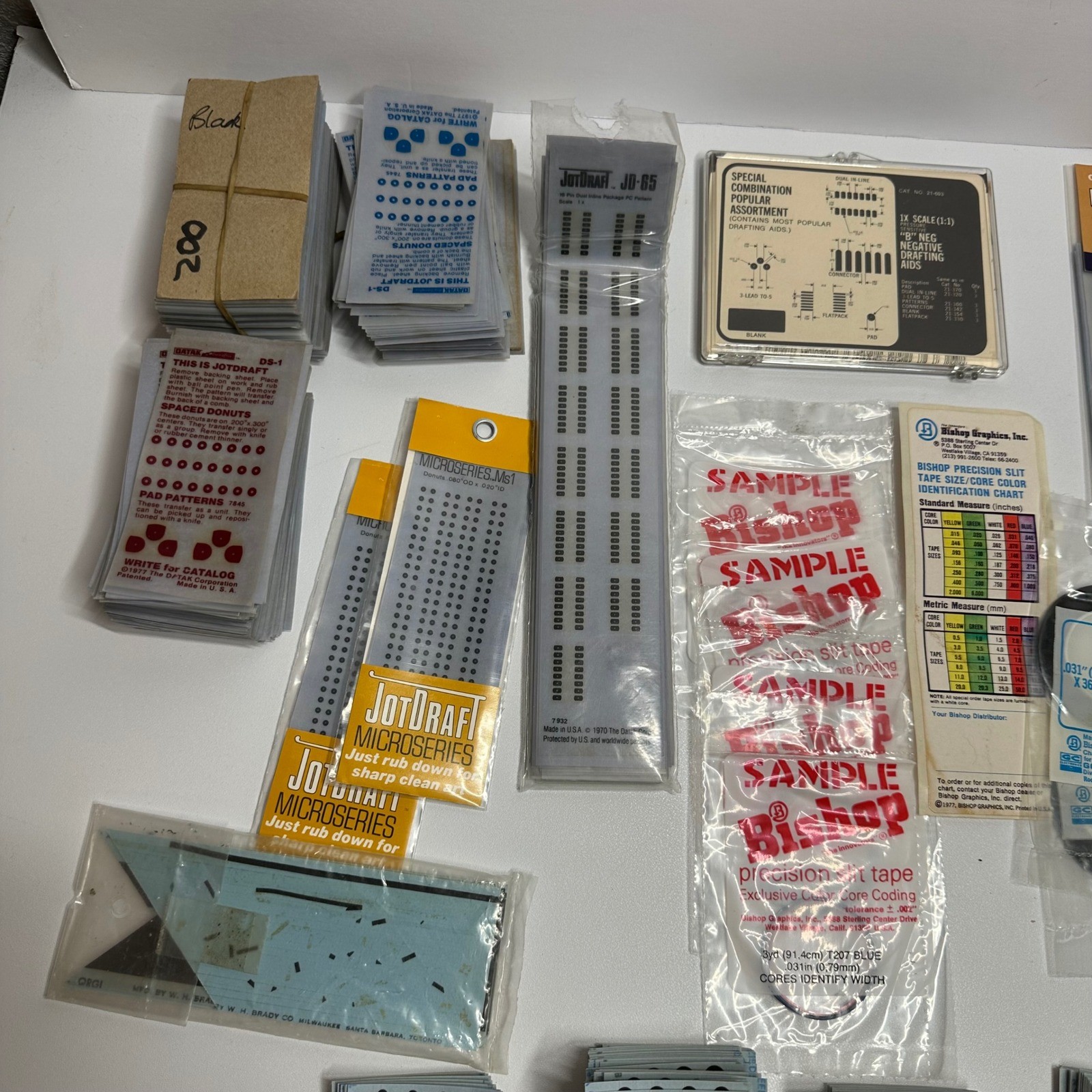 Chartpak Bishop Brady Graphics Vintage Transfer Drafting Lettering PCB Lot Mixed