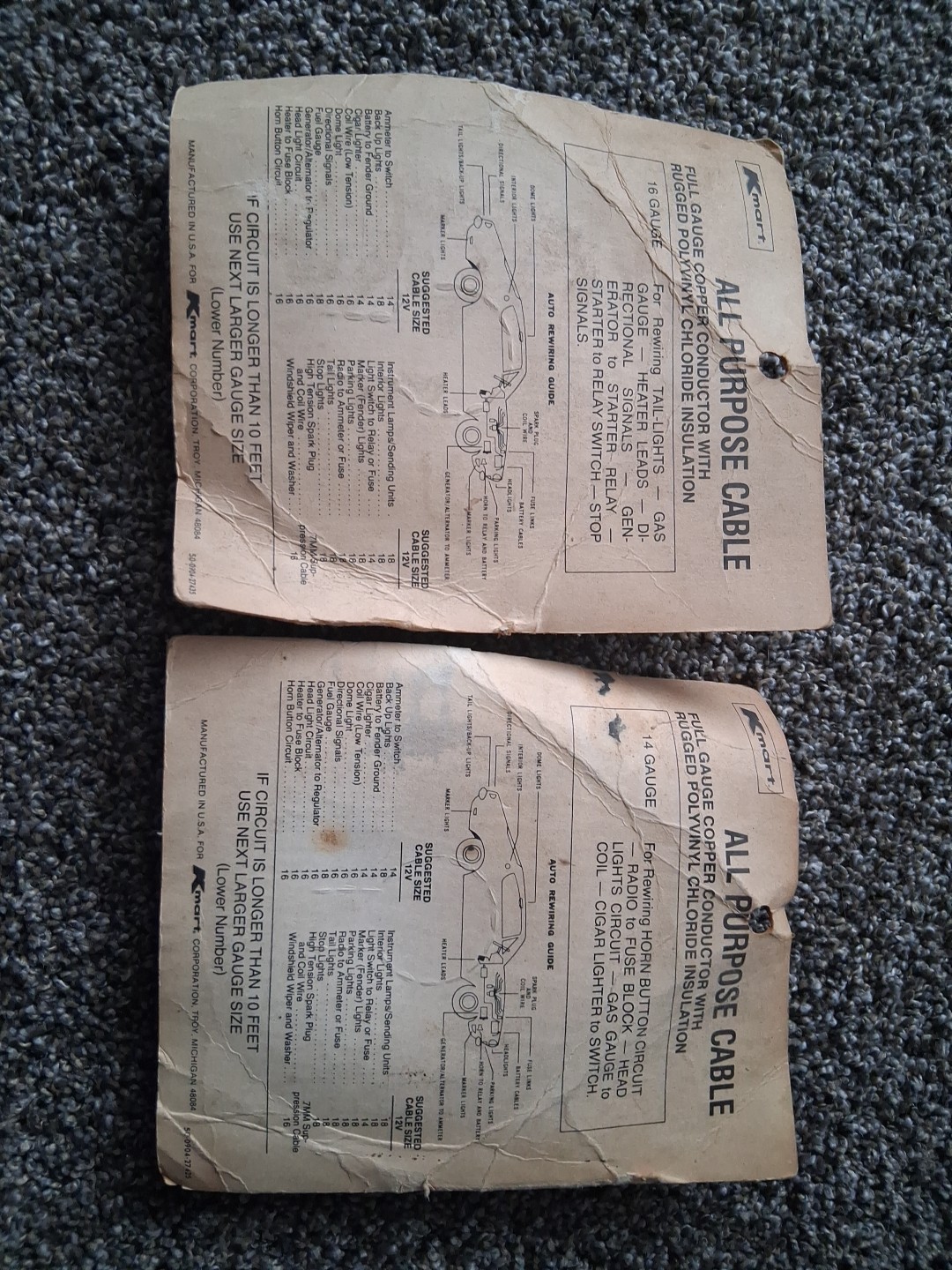 Vintage K-Mart All Purpose Wire 35′ 16 Gauge & 25′ 14 Gauge NIP