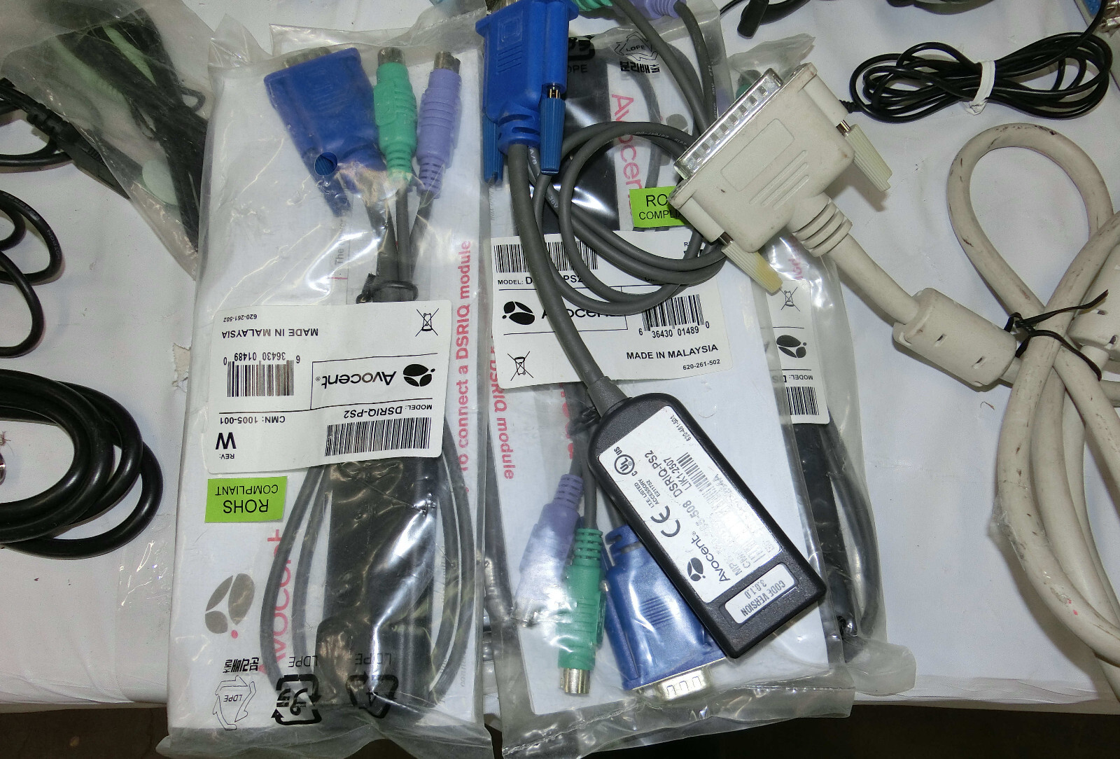 Pile of Cables of Many Types: Computer, Video, Audio, Network, Serial, USB, More