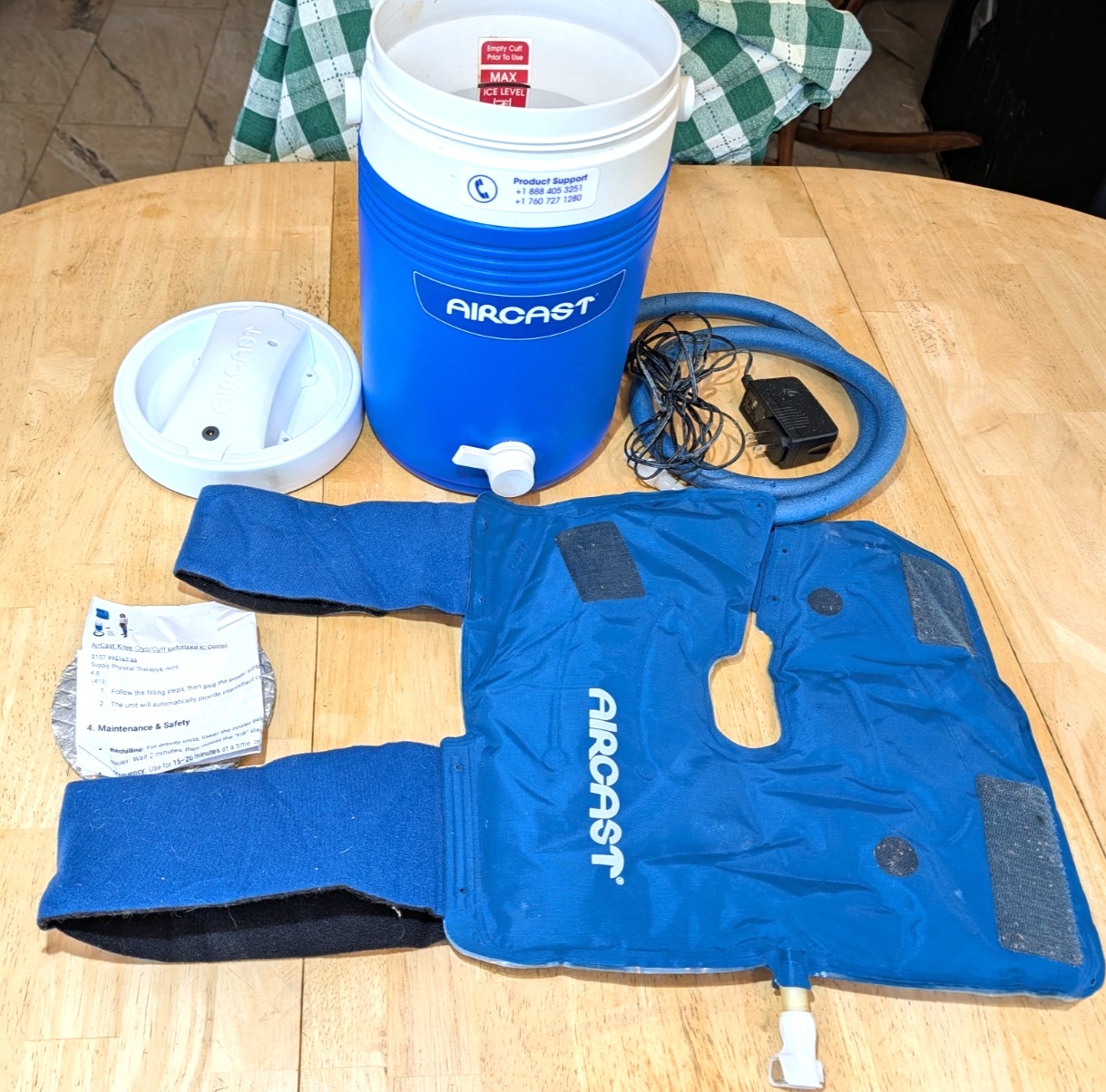 Aircast Cryo/Cuff Ice Therapy Gravity Cooler,Hose,Knee Cuff,Complete