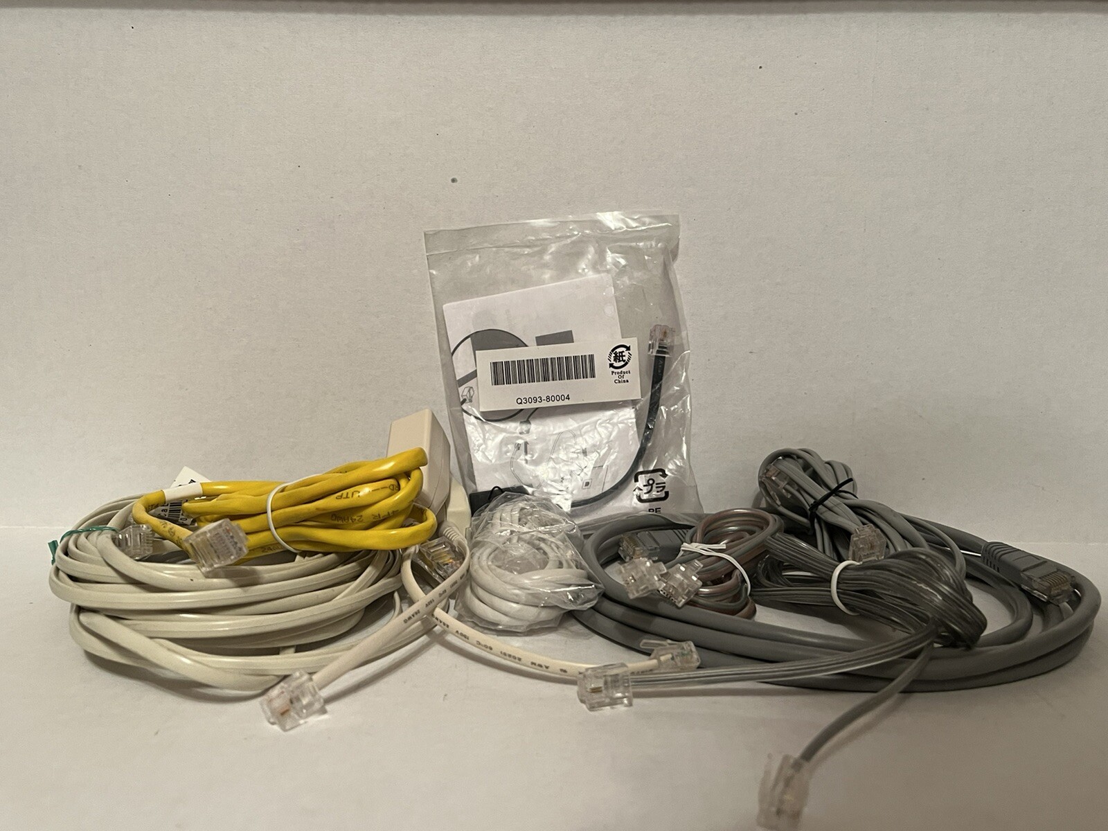 Miscellaneous Cables and Cords–Ethernet, co-axial, phone. See photos.