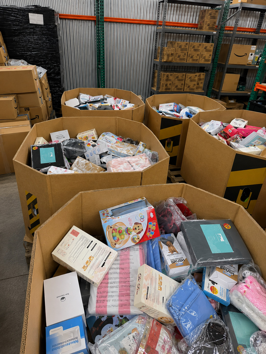 Amazon Returns Merchandise Featuring Home and Family Necessities