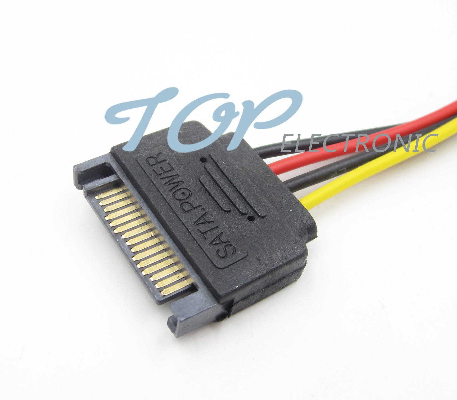 10PCS SATA 15-pin Male Power Cable to Molex IDE 4-pin Female Power Drive Adapter