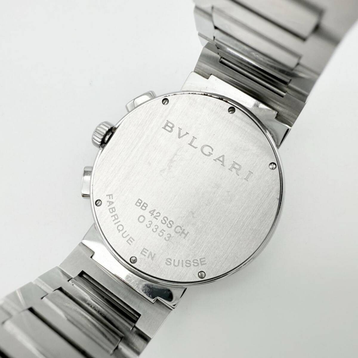 BVLGARI Watch Bvlgari Bvlgari Chronograph BB42SSCH Black AT Men’s w/Box,Warranty