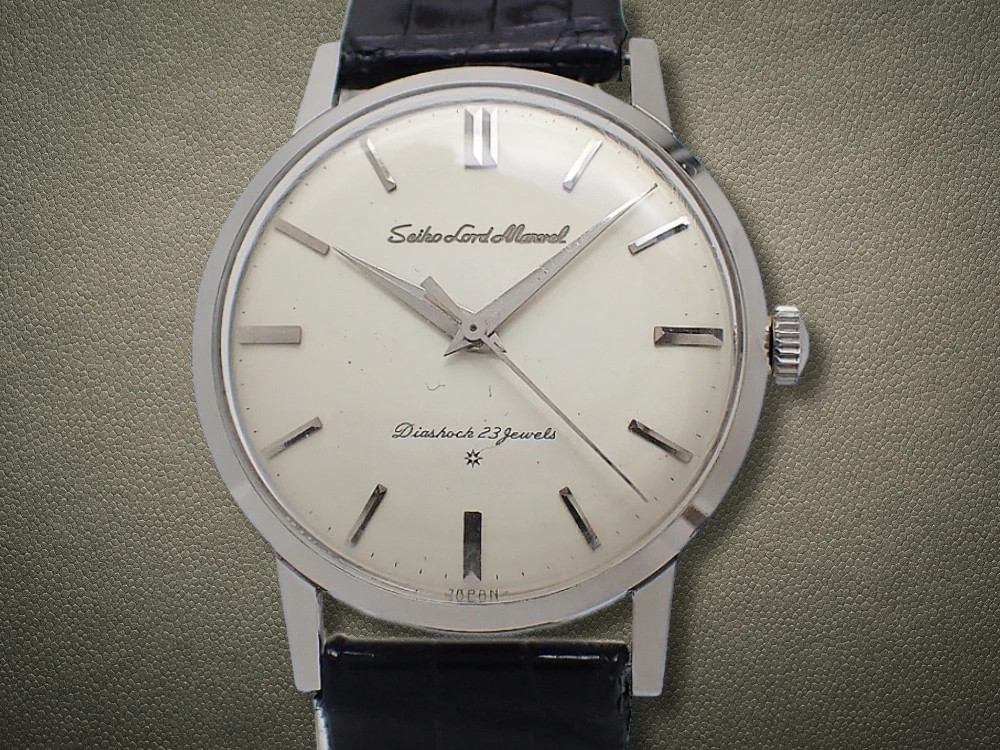 SEIKO Lord Marvel 23 Jewels Manual Winding Stainless Steel SD Dial Leather