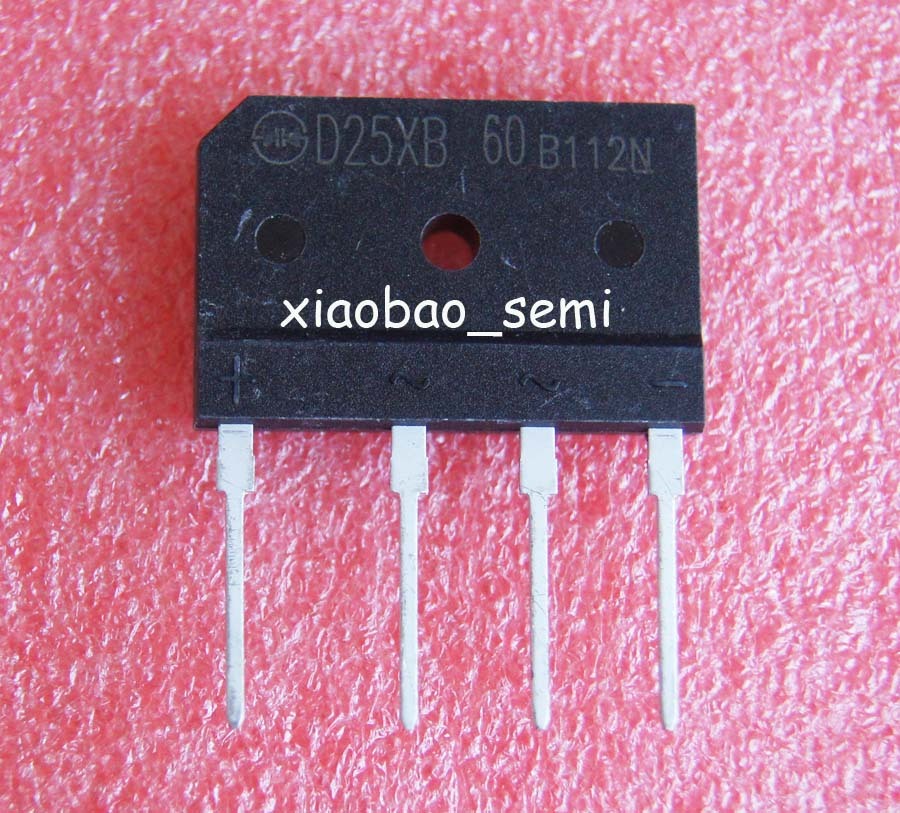 5pcs SHINDENG D25XB60 ZIP-4 General Purpose Rectifiers 600V 25A