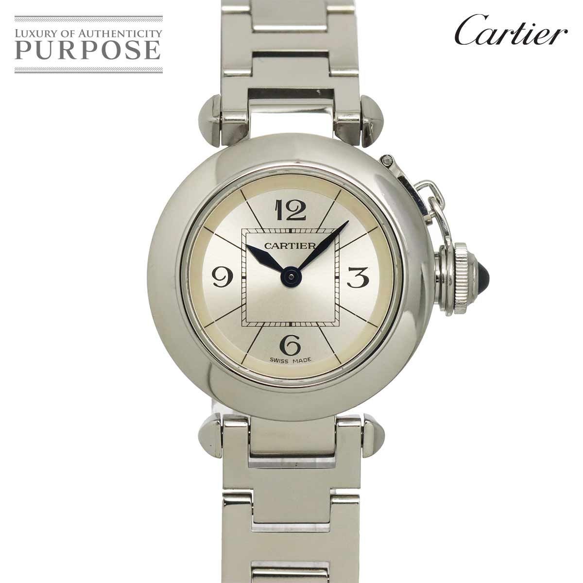 Cartier Watch Miss Pasha W3140007 Silver Quartz Auth Rare Women’s Accessory