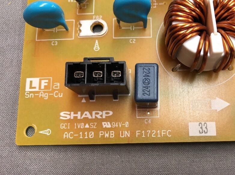 Sharp POWER SUPPLY BOARD F1721FC33 T2.0AH250V AC-110V FOR MX-5001N