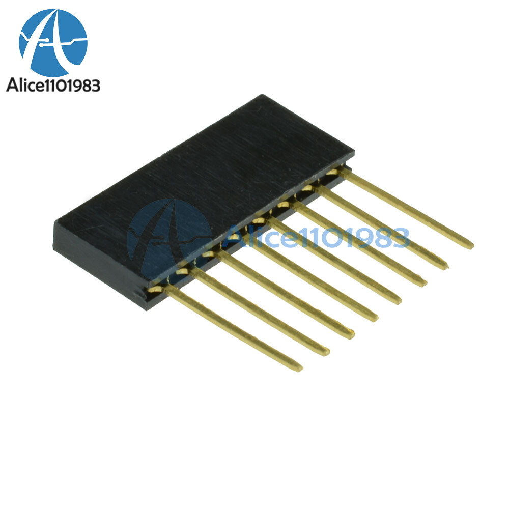 100pcs 8 Pin 2.54 mm Stackable Long Legs Femal Header For Arduino Shield