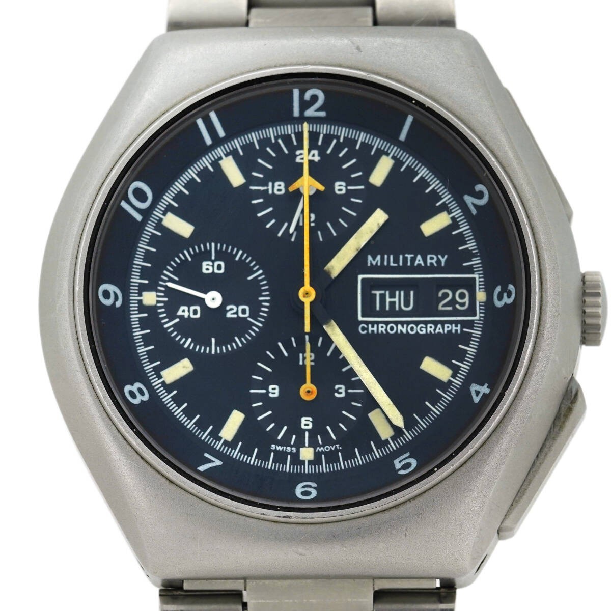 Tutima Military 798-02 Automatic Black Dial Men’s Stainless Steel Case Size 43mm