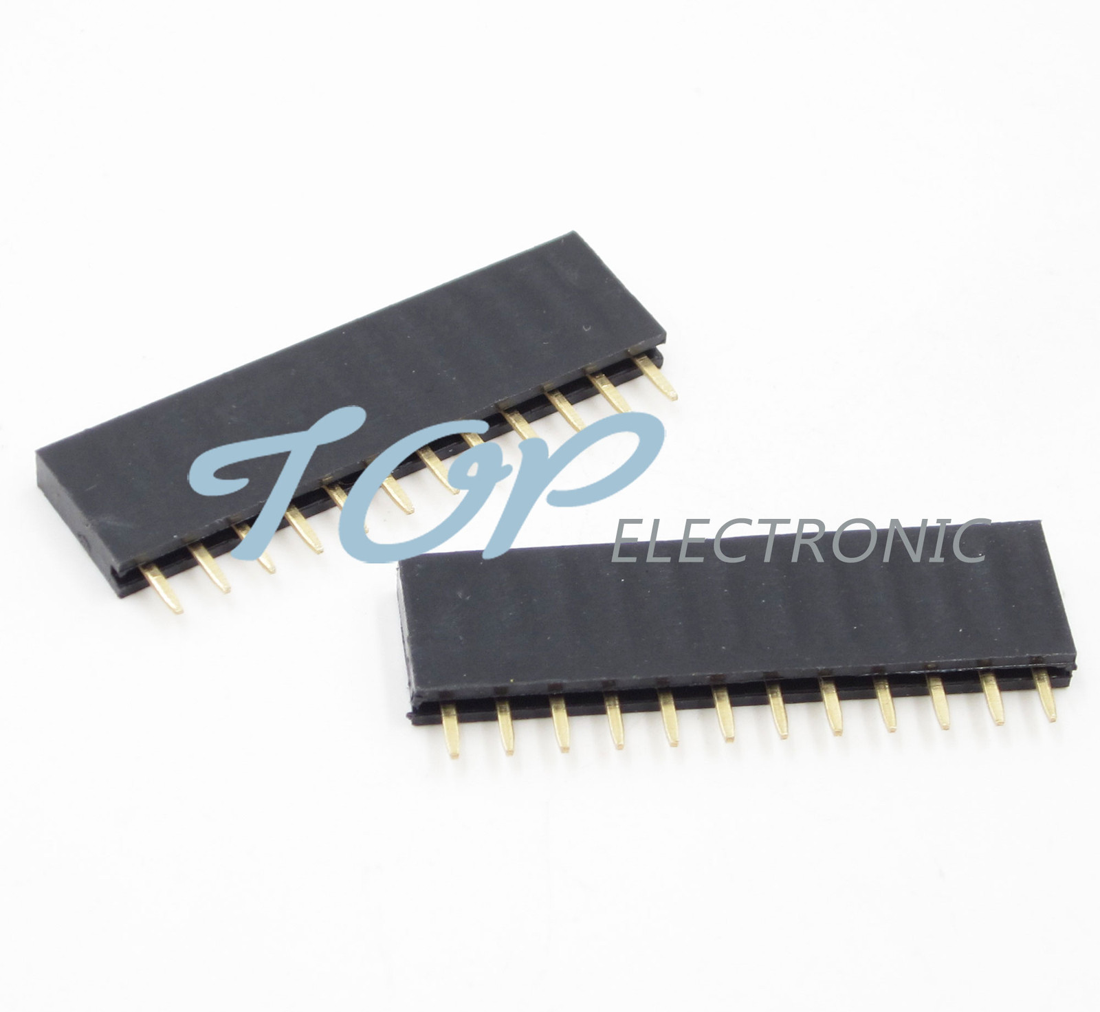 100PCS 2.54mm Pitch 12 Pin Female Single Row Straight Header Strip