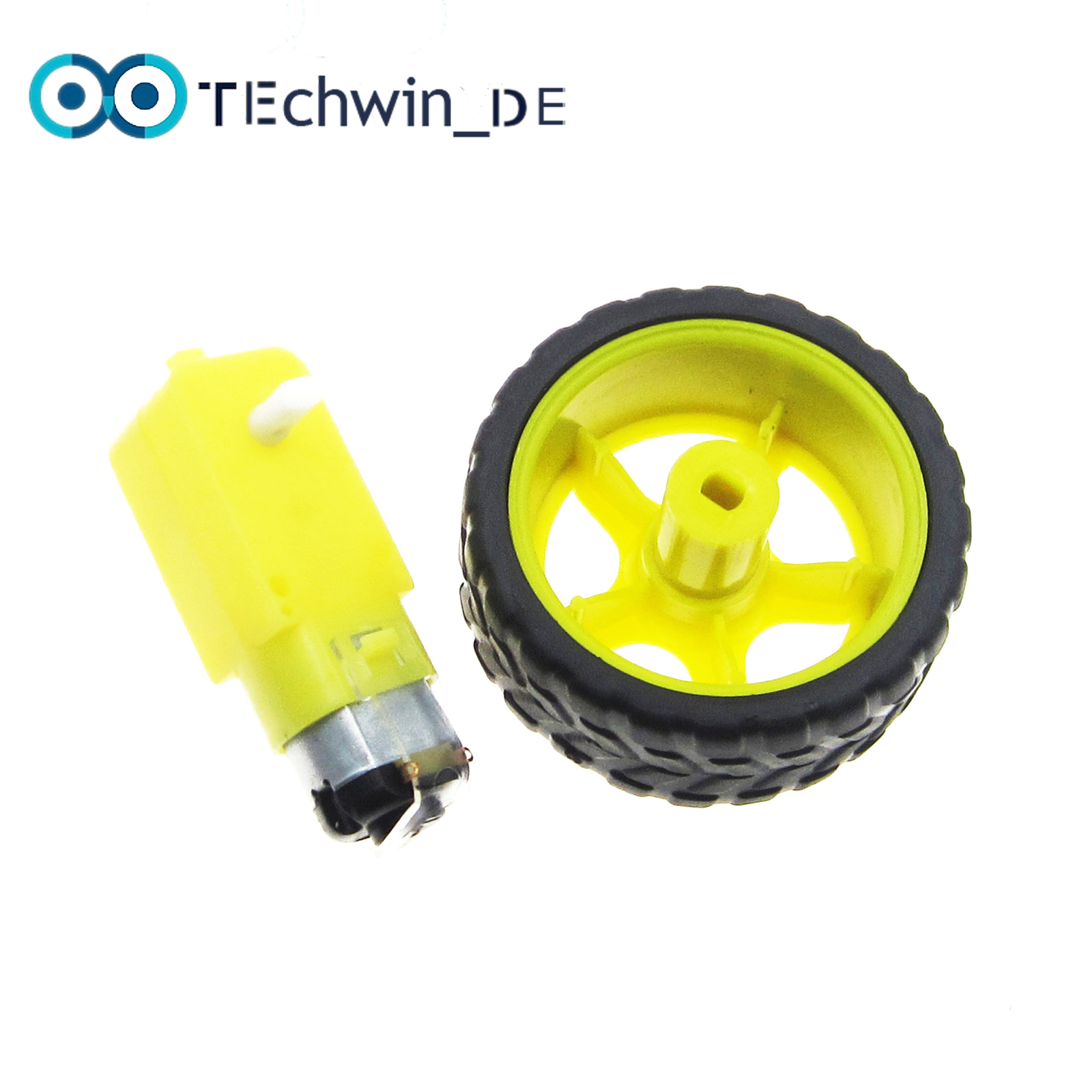 smart Car Robot Plastic Tire Wheel with DC 3-6v Gear Motor for arduino
