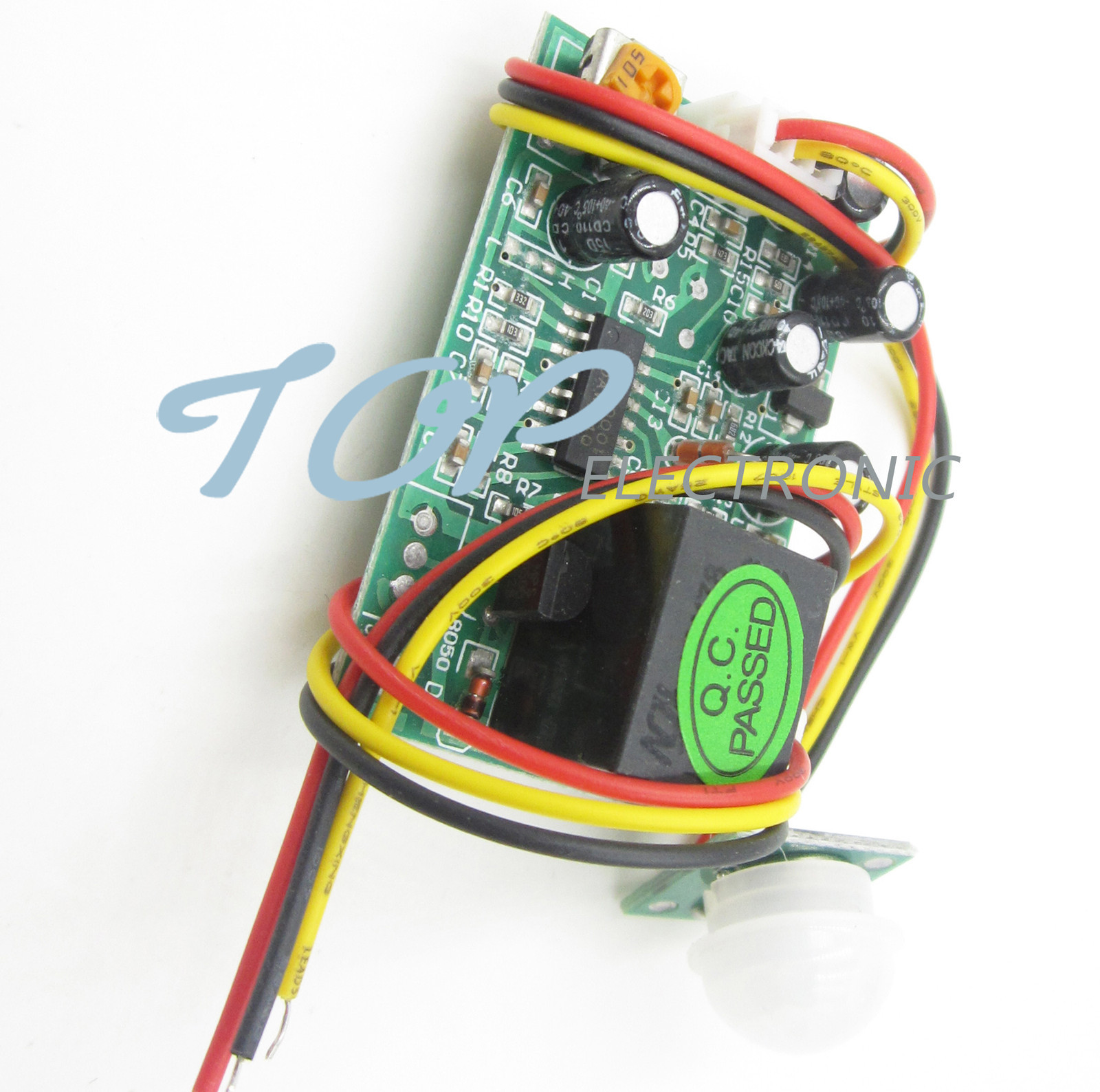 2PCS 12V PIR IR Pyroelectric Infrared Module Adjustable Relay Output Sensor TOP