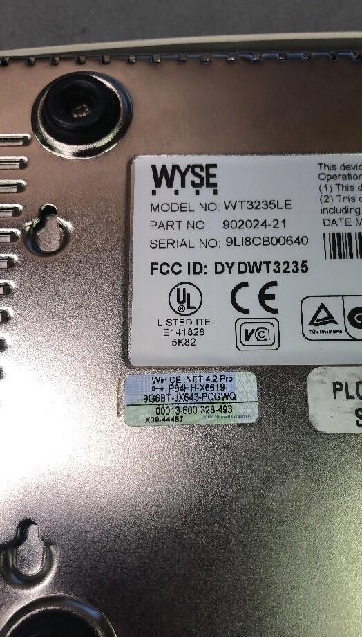 Wyse Winterm Thin Client WT3235LE 902024-21 WIN CE. NET 4.2 PRO