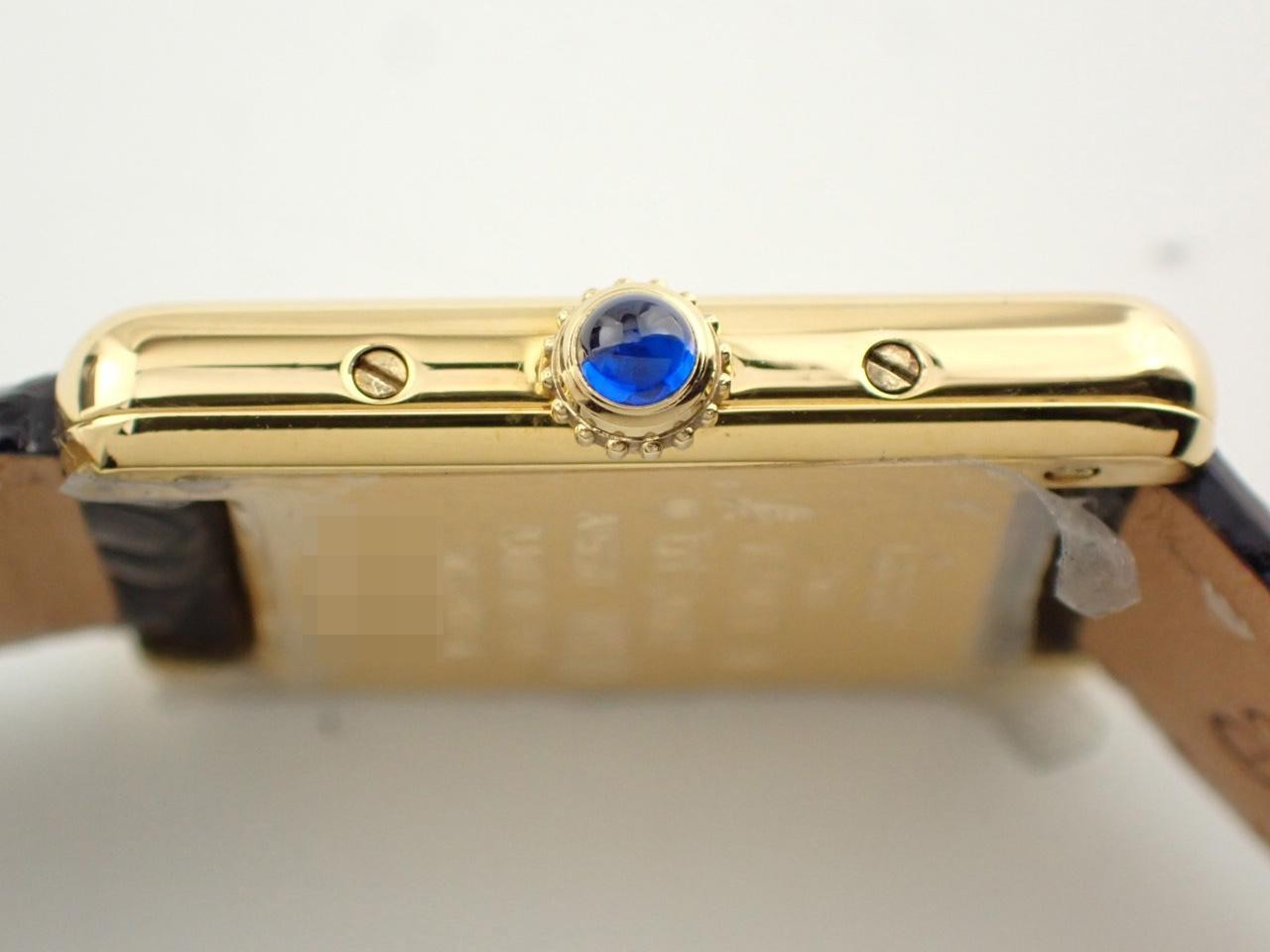 Cartier Must Tank SM W1006354 White Square Dial Box Quartz Watch Accessary Auth