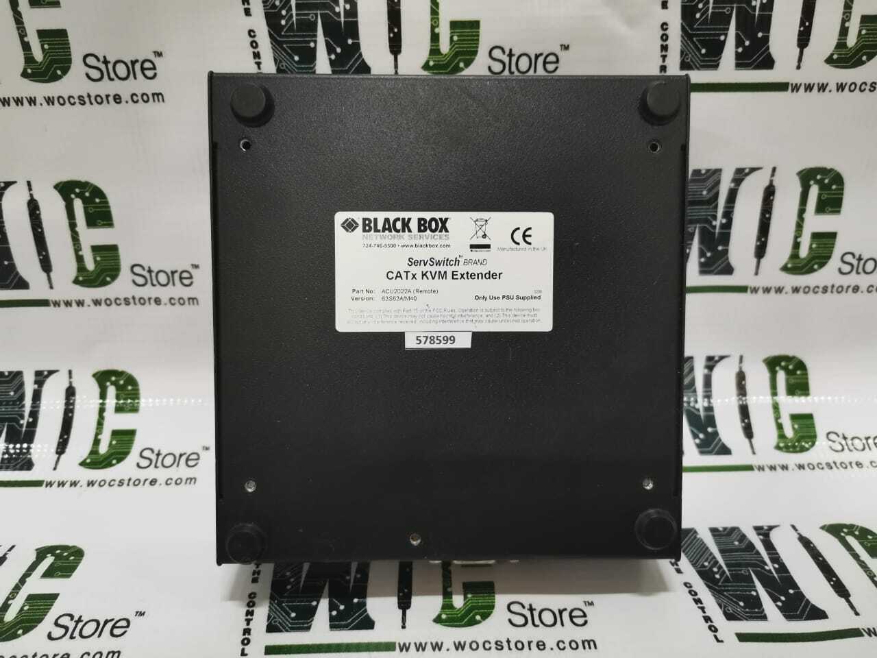 ACU2022A BLACK BOX SERVSWITCH BRAND SINGLE-VIDEO CATX KVM EXTENDER SL NO 578599
