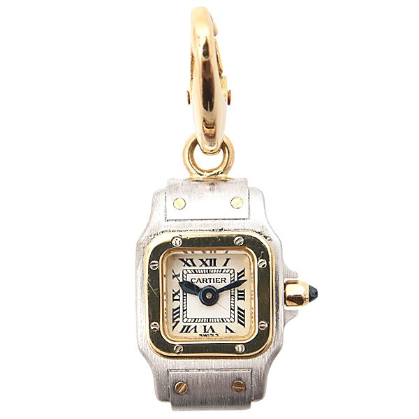 CARTIER Watch Santos Galbée Pendant Top 750 White Gold 750 Yellow Gold Women’s