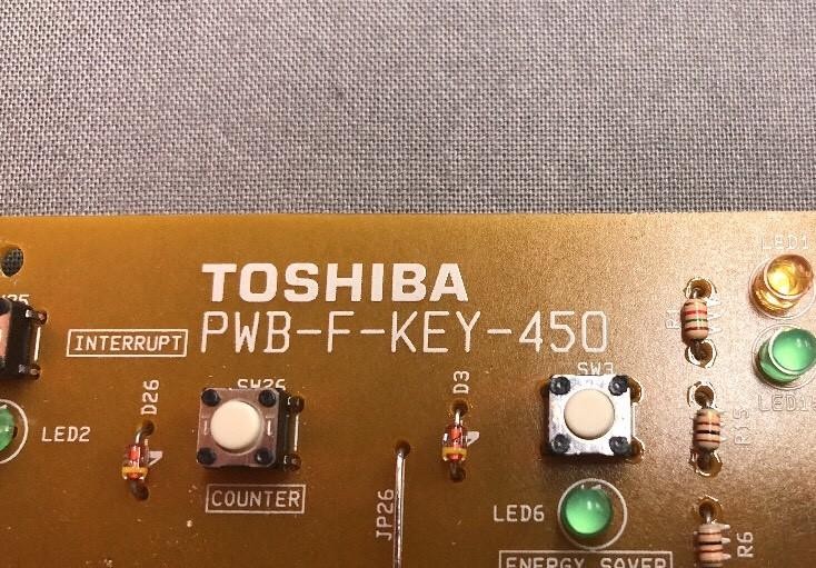 TOSHIBA eStudio 255 PWB-F-KEY-450 6LH62864001 KEYBOARD PANEL