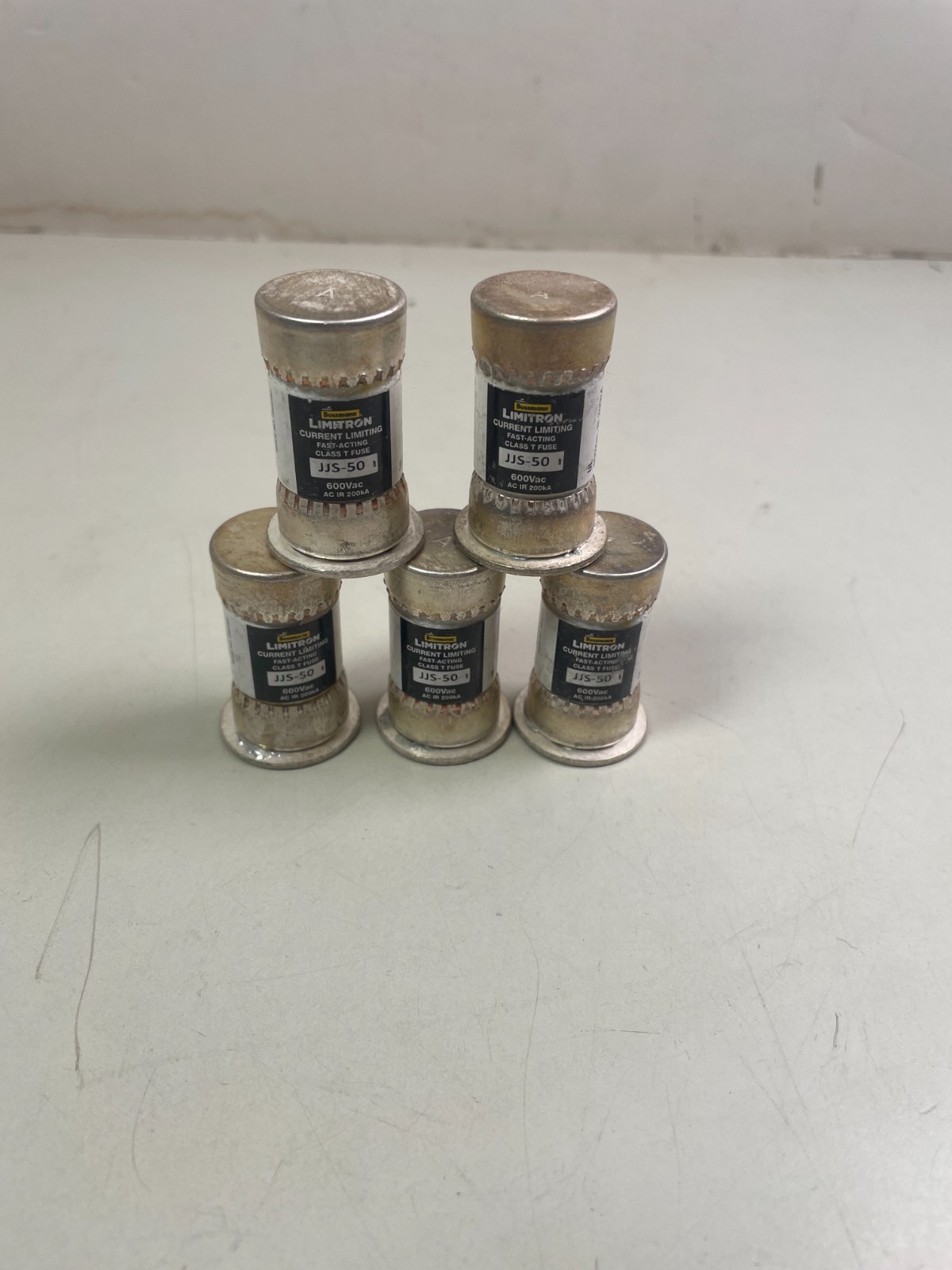 Bussmann JJS-50 JJS50 JJS 50A 600Vac Cooper TRON Class T FAST ACTING 5 Fuses