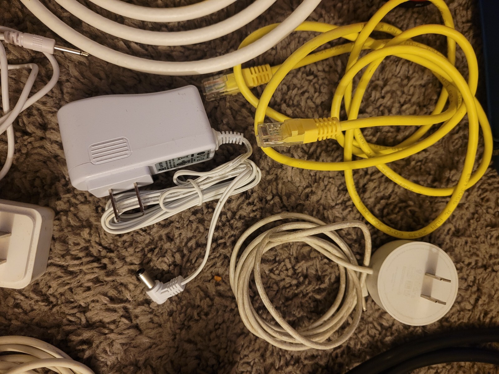 Electronic Cords Lot With Power Cords And Speakers Untested Lot