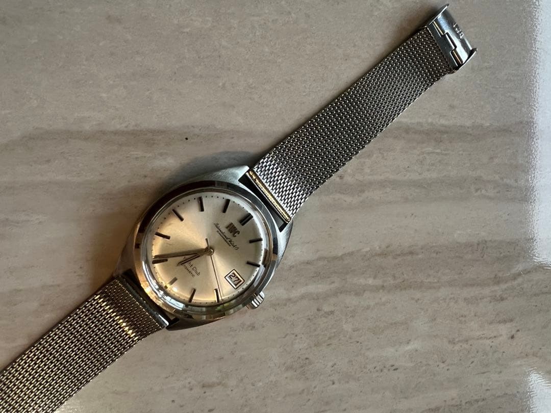 IWC Wristwatch Yacht Club Old Intermesh Original Bracelet Automatic Date