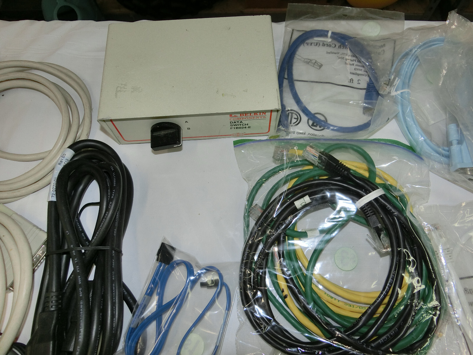 Pile of Cables of Many Types: Computer, Video, Audio, Network, Serial, USB, More