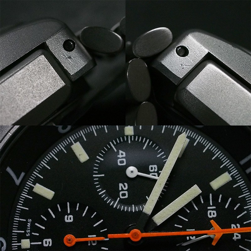 Tutima Military Chronograph Automatic SS Overhauled Men Watch Day-Date Authentic
