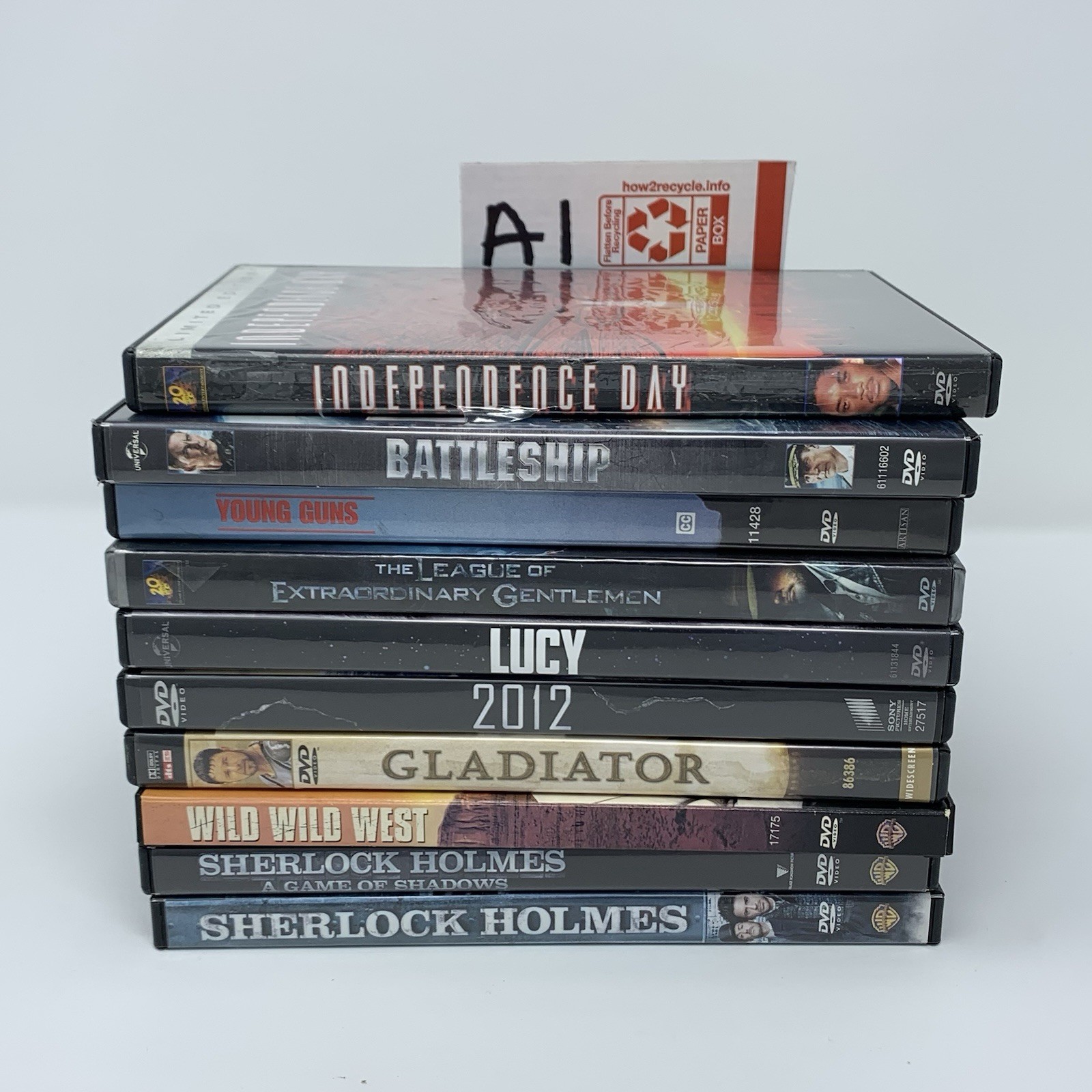 DVD Bundle Movie Lot – Action/Adventure – Gladiator, Wild Wild West, Battleship