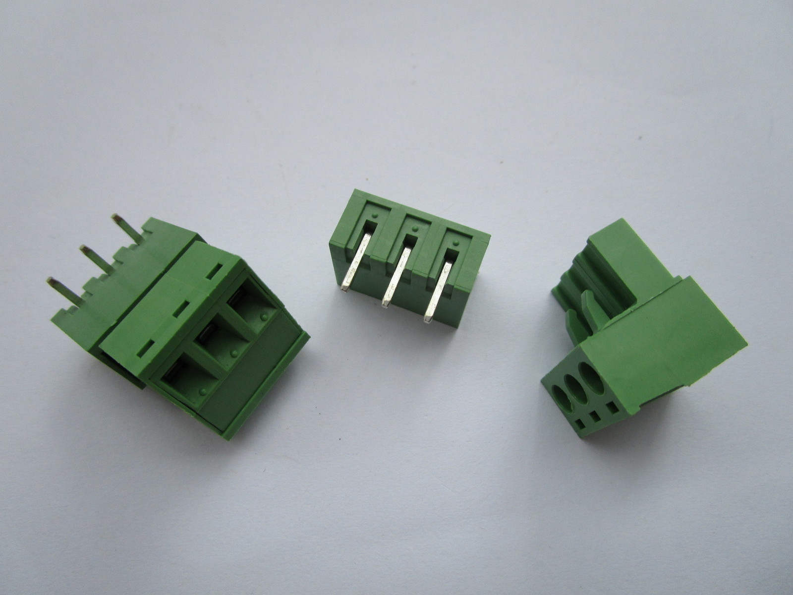 150 pcs 5.08mm Close Angle 3 pin Screw Terminal Block Connector Pluggable Type