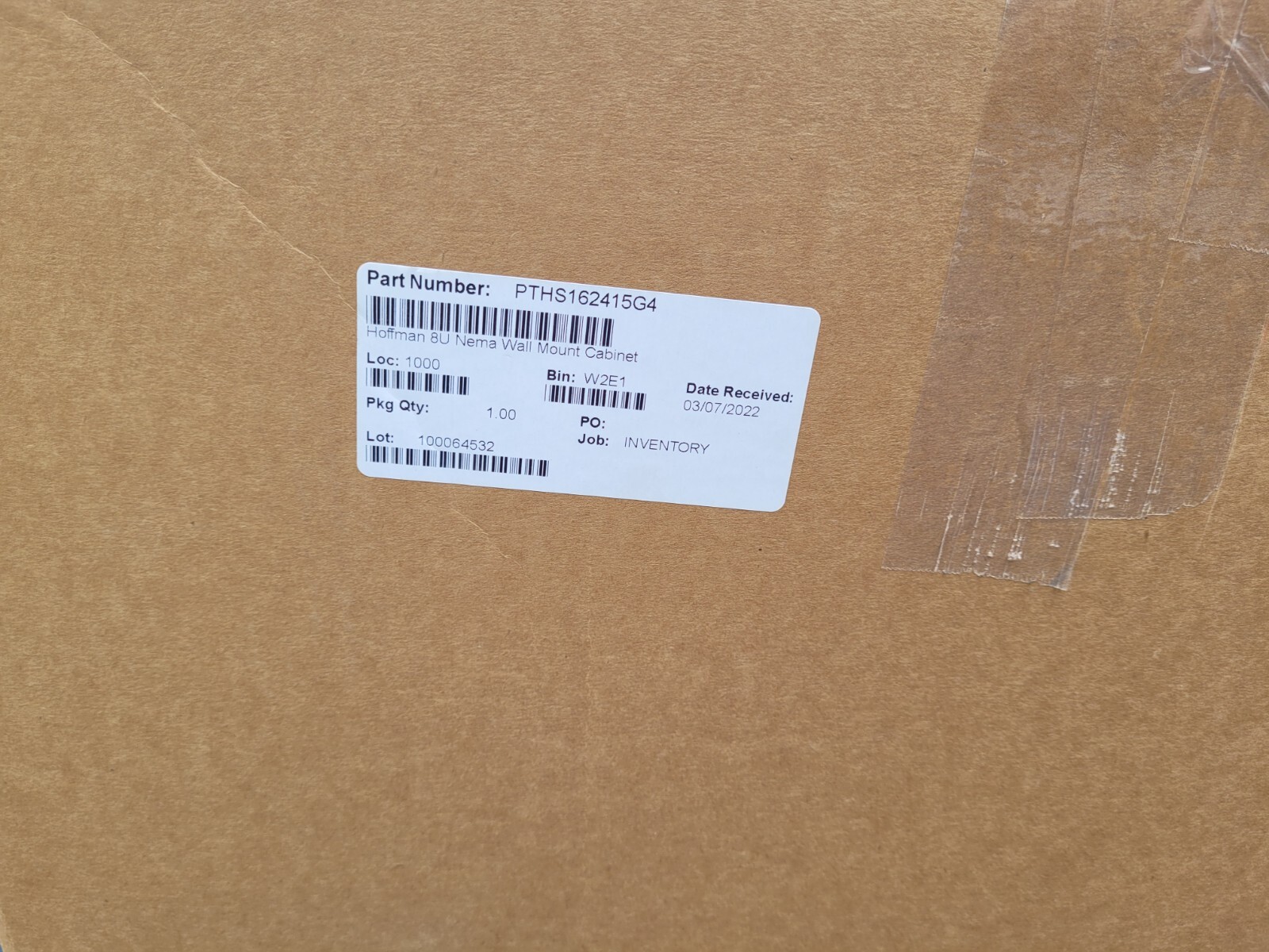 New Hoffman Data Multimedia Cabinet PTHS162415G4 Double Hinge 8U NEMA Solid Door
