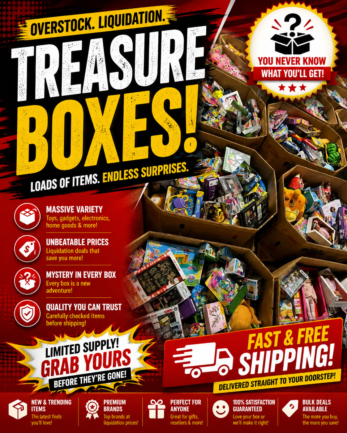 Amazon Warehouse Gold Mystery Box Filled With Hidden Bargains