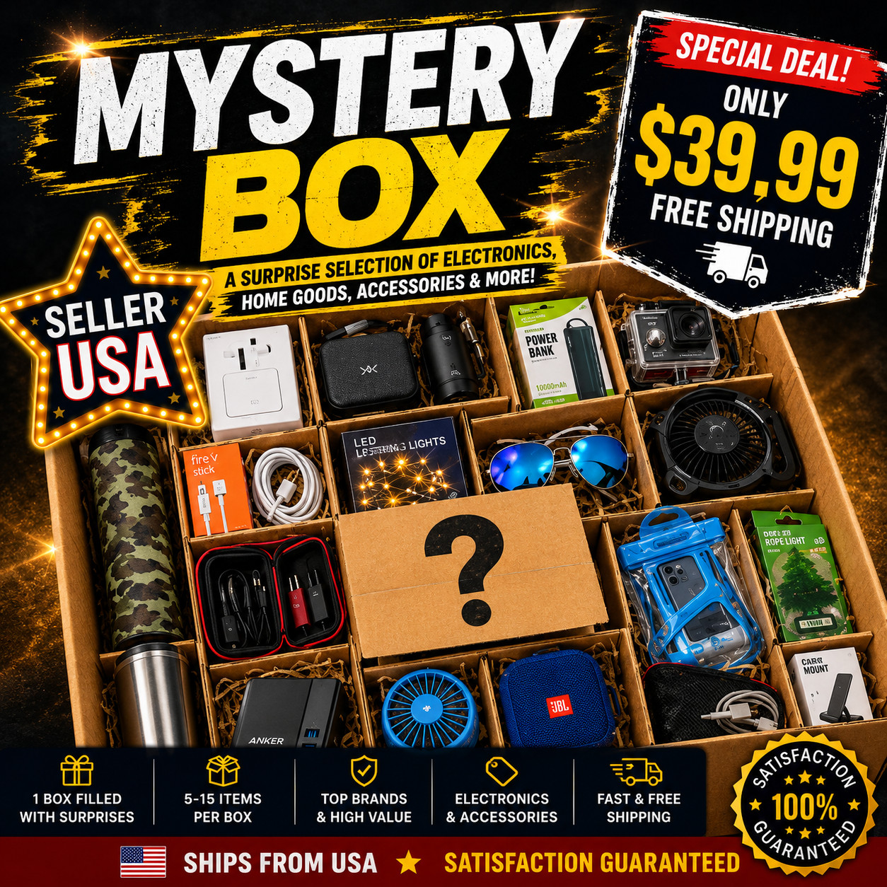 🔥 Summer Mystery Box Deal 🎁 Electronics,Home Goods,Plushie Toys + More