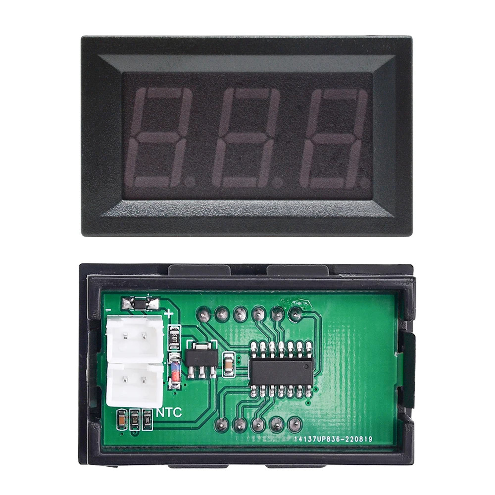 Digital LED Thermometer DC4-30V Temperature Gauge Car Panel Meter-50~120°C Probe