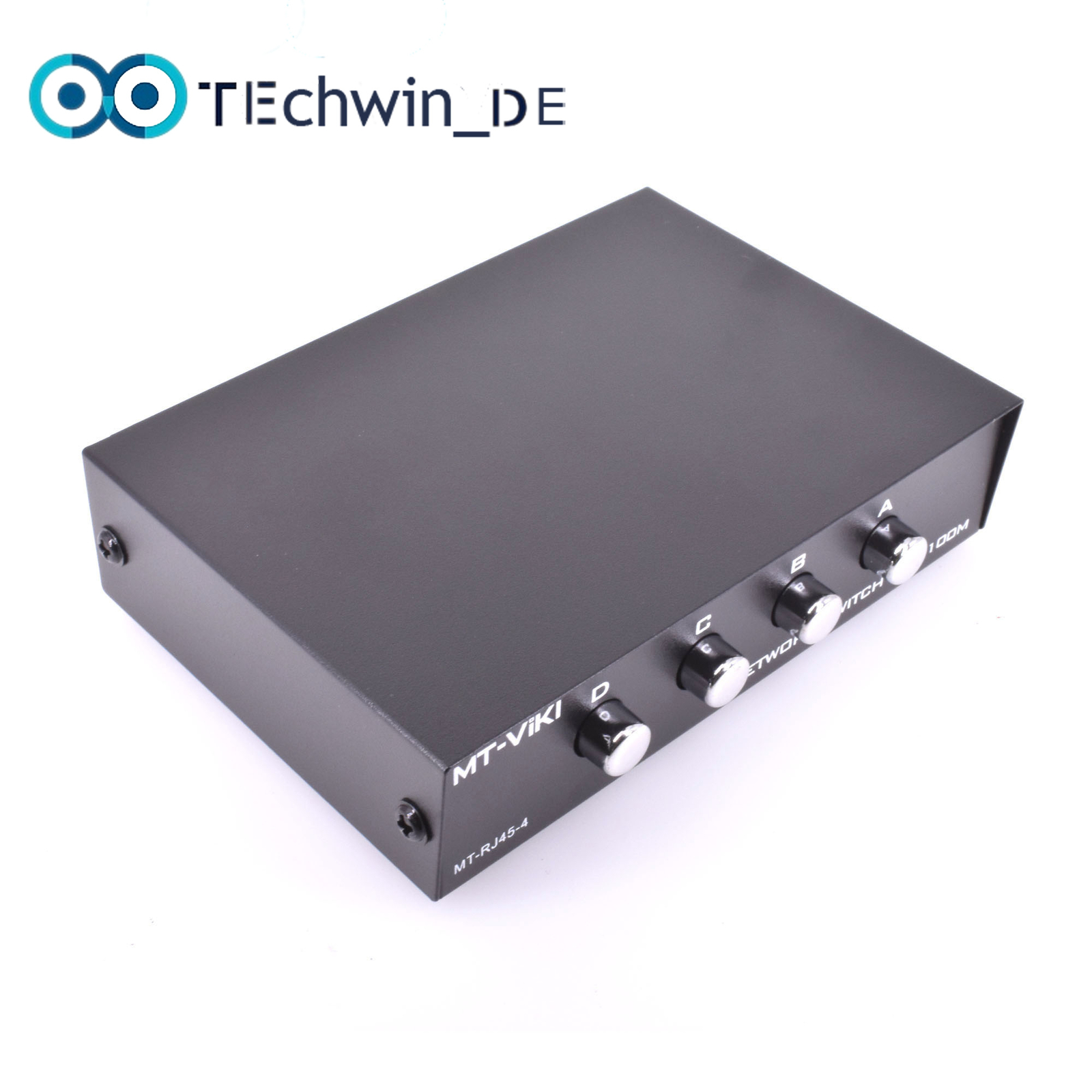 4 Port 8P8C RJ45 Manual Sharing Networking Switch Box Adapter MT-RJ45-4 Box New