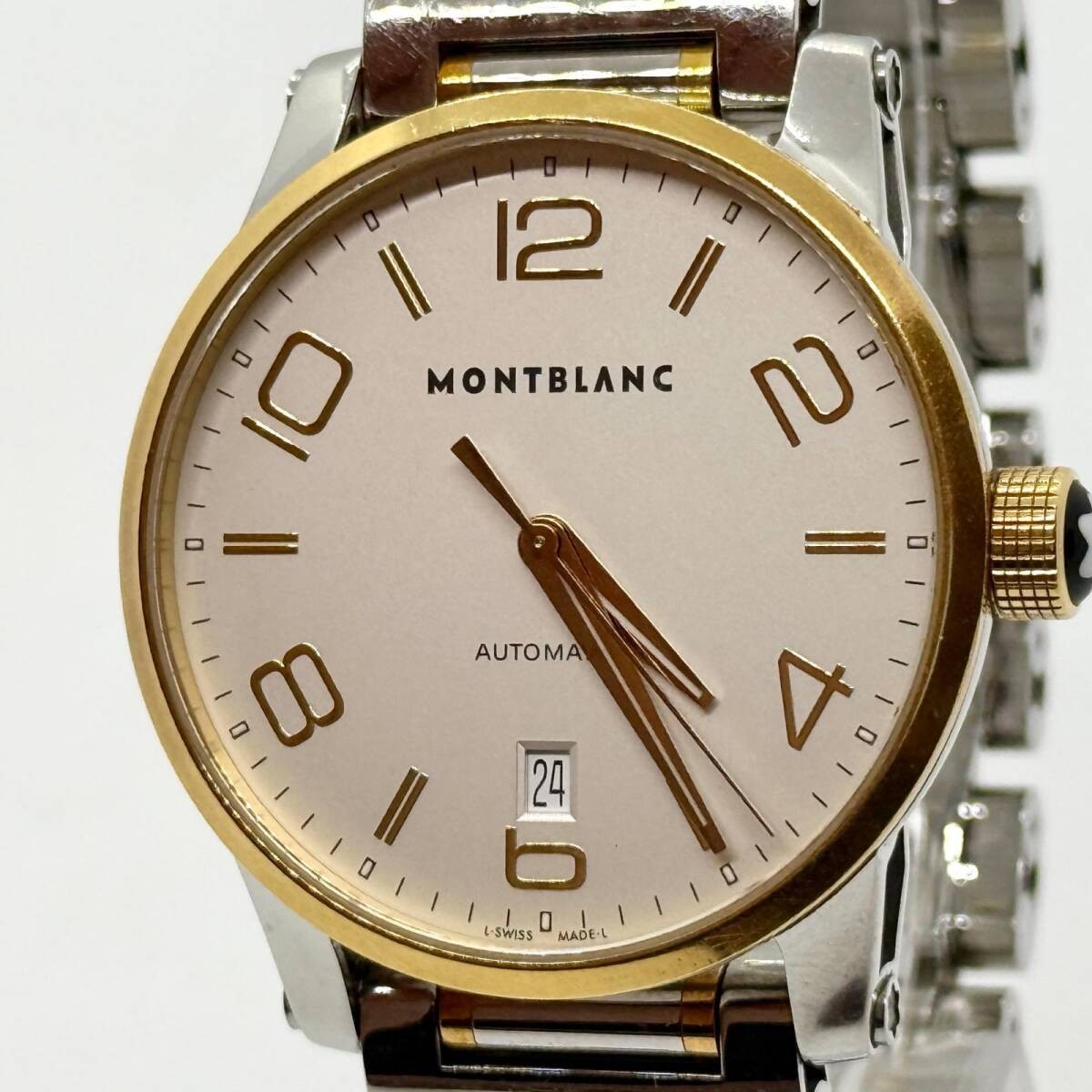 Montblanc Watch Gold/White Stainless Steel/Au750 Silver Automatic Men’s Working