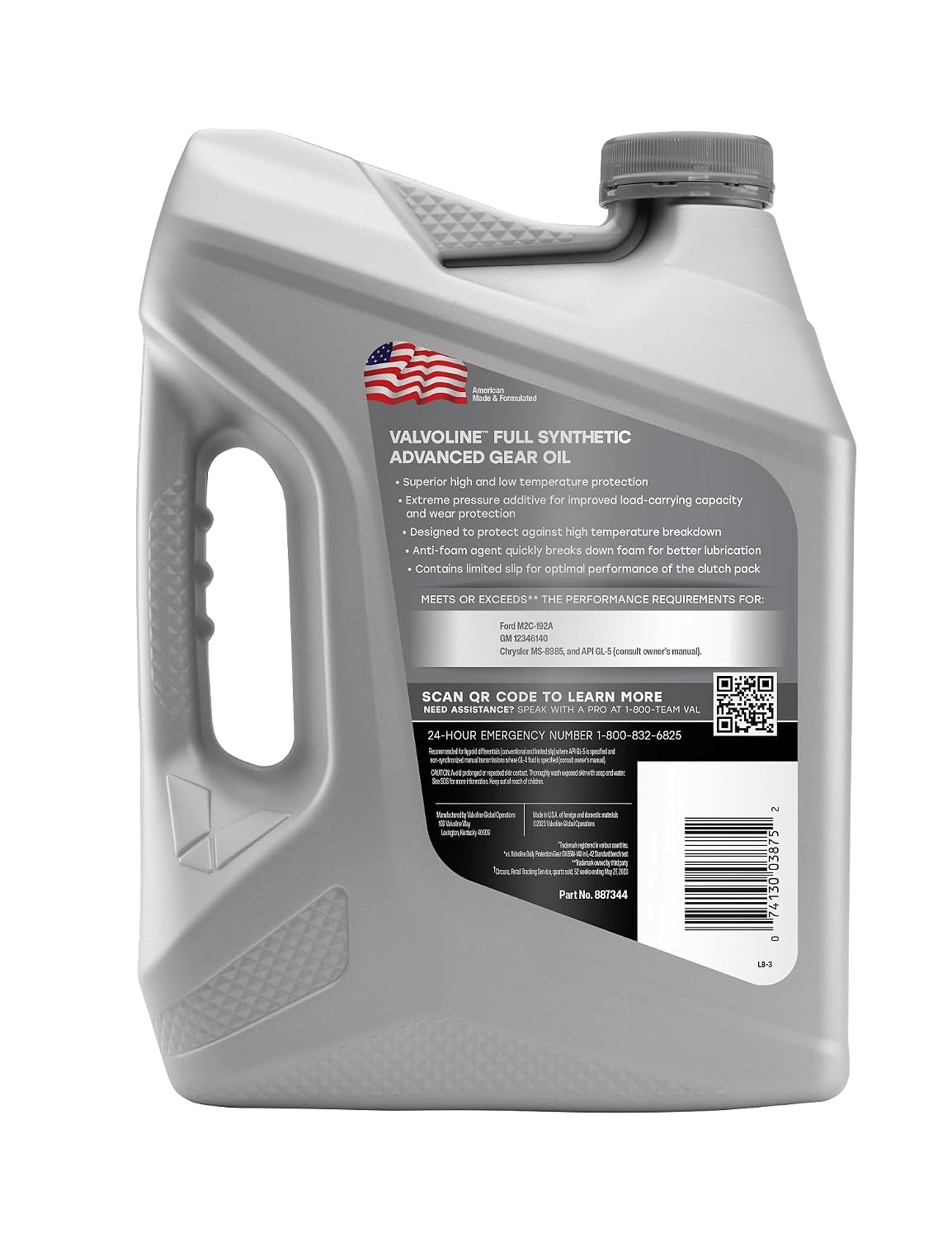 Valvoline SynPower SAE 75W-140 Full Synthetic Gear Oil 1 GA